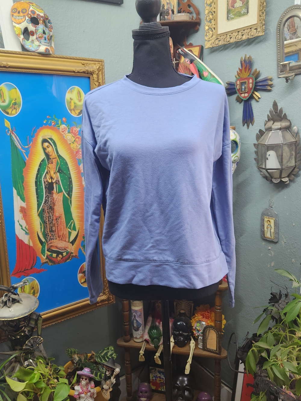 Avia Light Blue Long-Sleeve Crewneck Top